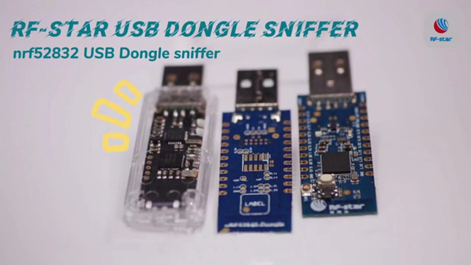nRF Connect RF-star de baja energía BLE 5.0 nRF52832 USB Dongle sniffer