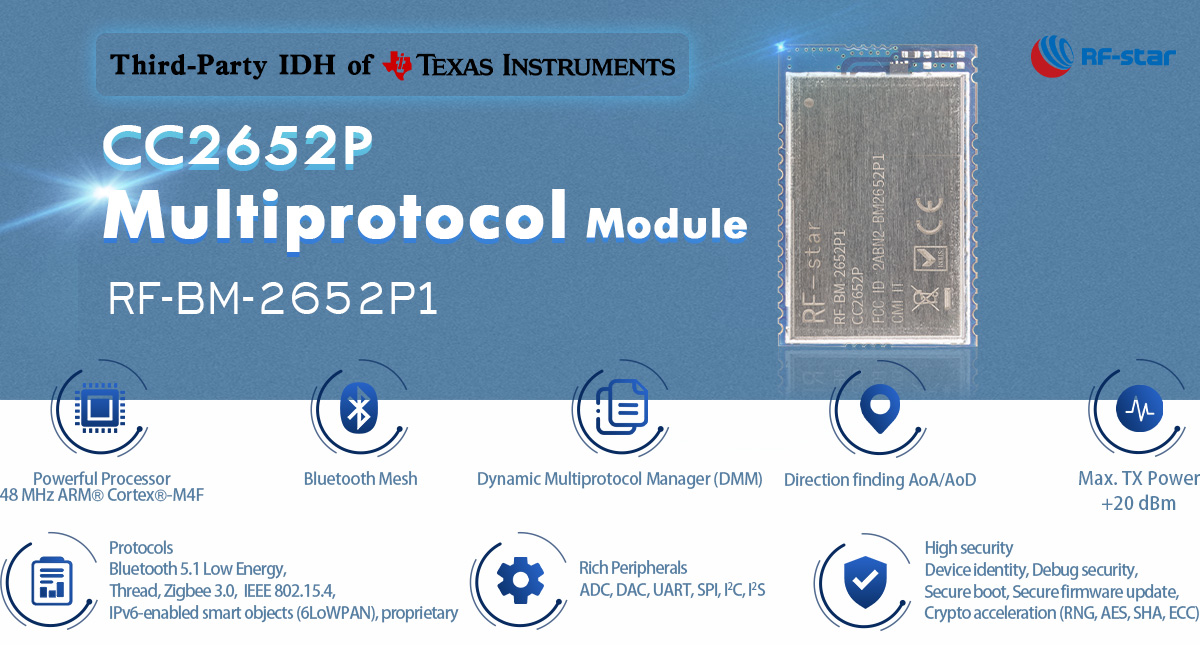 BLE5.1 CC2652R Module