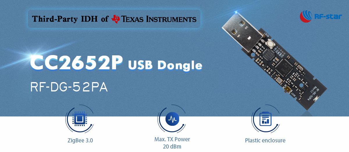 Características del dongle USB ZigBee Bluetooth CC2652P
