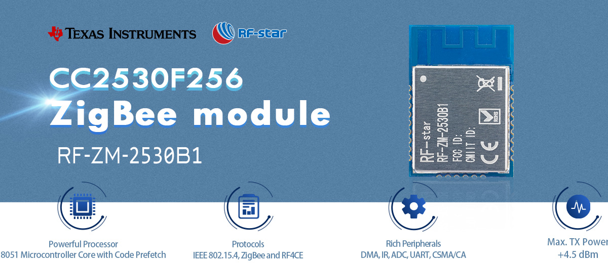 Características del módulo ZigBee CC2530 de 2,4 GHz