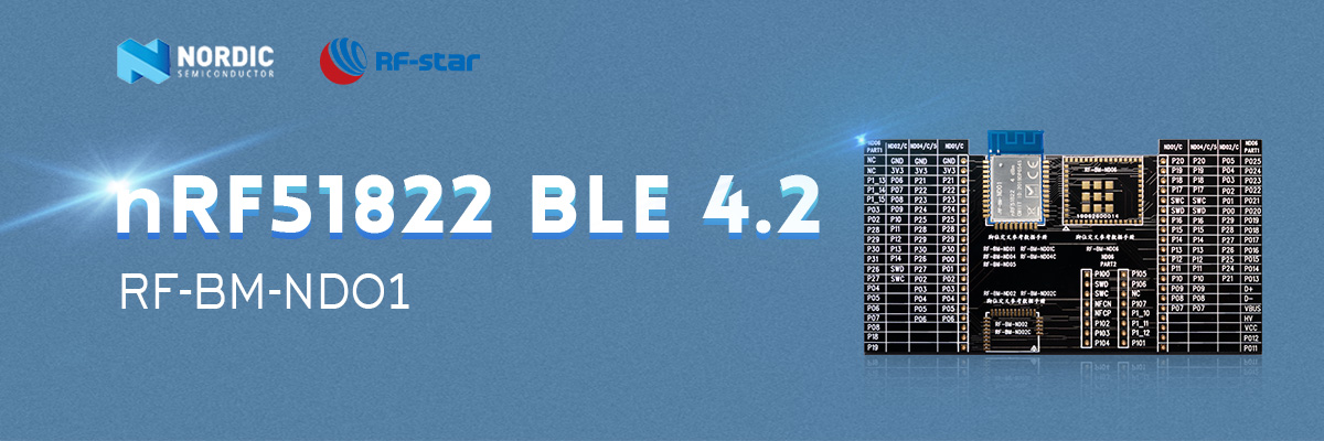 Módulo BLE4.2 con chip nórdico nRF51822 RF-BM-ND01