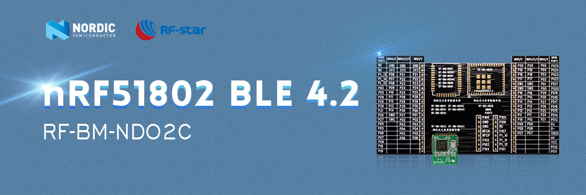 Módulo BLE4.2 con chip SoC nórdico nRF51822 RF-BM-ND02C