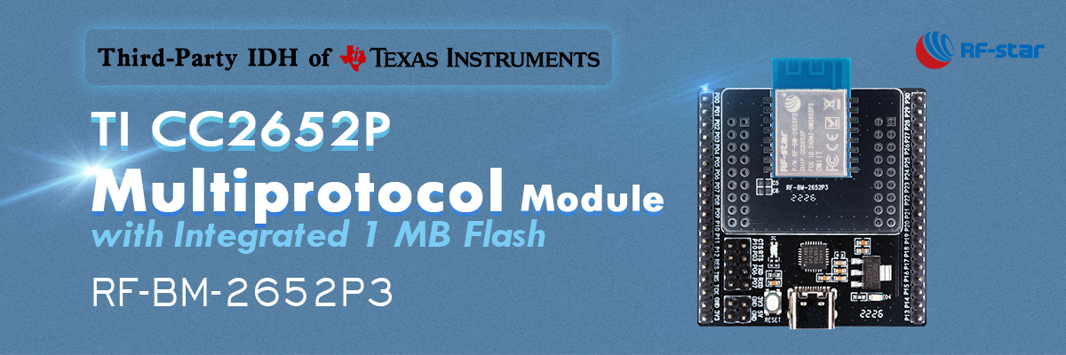 Módulo multiprotocolo TI CC2652P con flash integrado de 1 MB RF-BM-2652P3