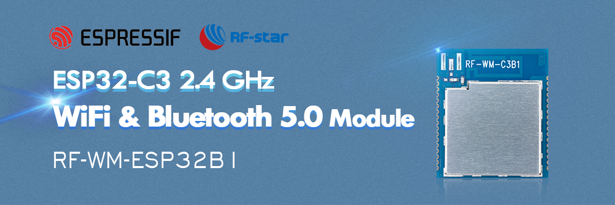 Módulo WiFi y Bluetooth 5.0 de 2,4 GHz ESP32-C3 de bajo consumo RF-WM-ESP32B1