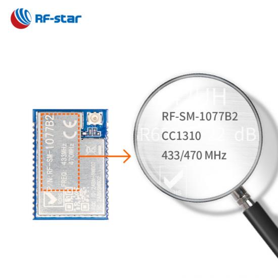 CC1310 Sub-1G Module RF-SM-1077B2 For 433 MHz & 470 MHz Frequency