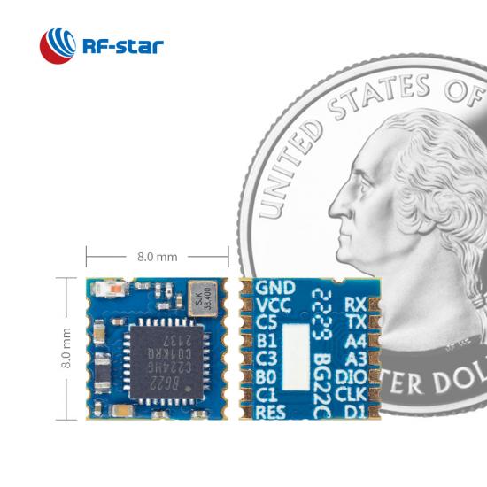 BLE5.3  SiliconLabs EFR32BG22 Module with Chip Antenna