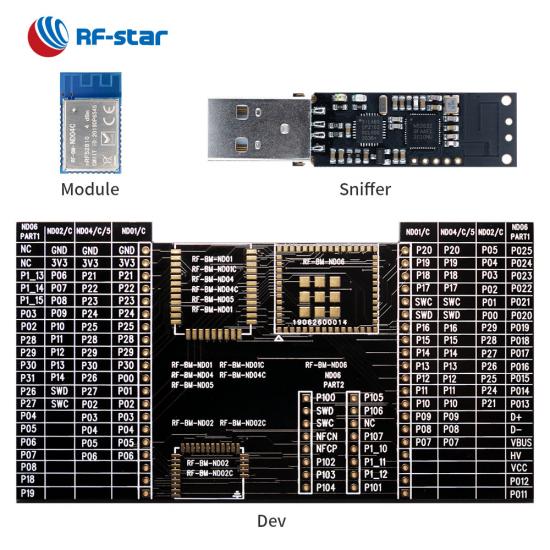 BLE5.0 Module UART nRF52810 module RF-BM-ND04C