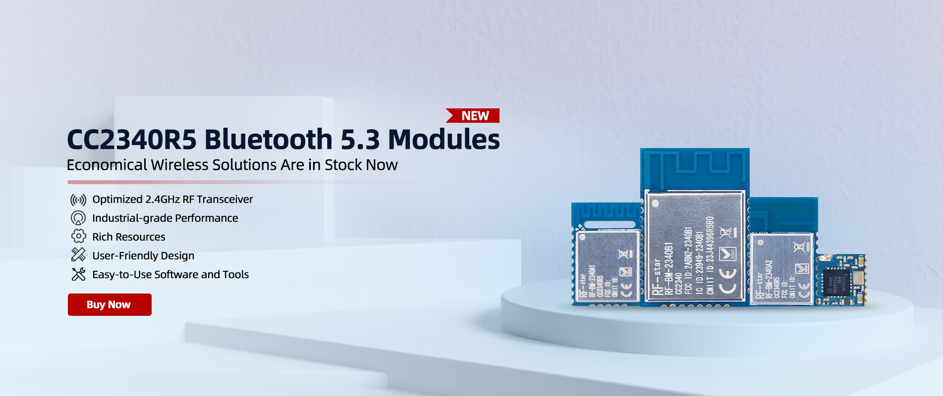 New CC2340R5 Bluetooth 5.3 Modules