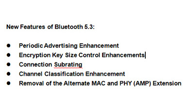 ¿Qué funciones agrega la especificación Bluetooth 5.3?